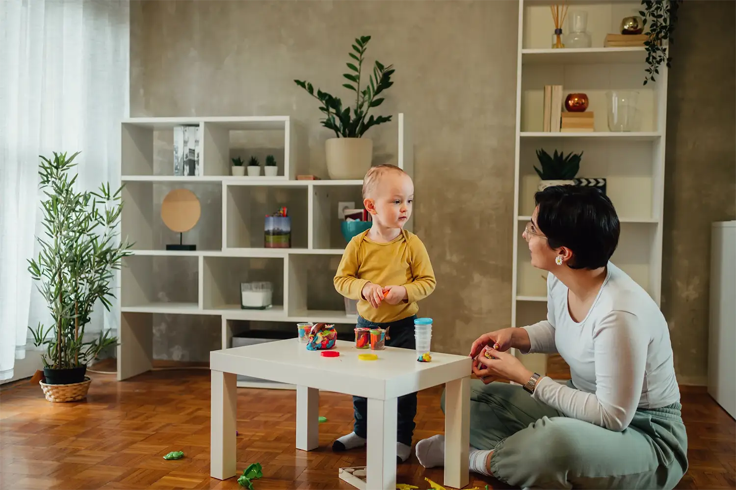 Family with caregiver