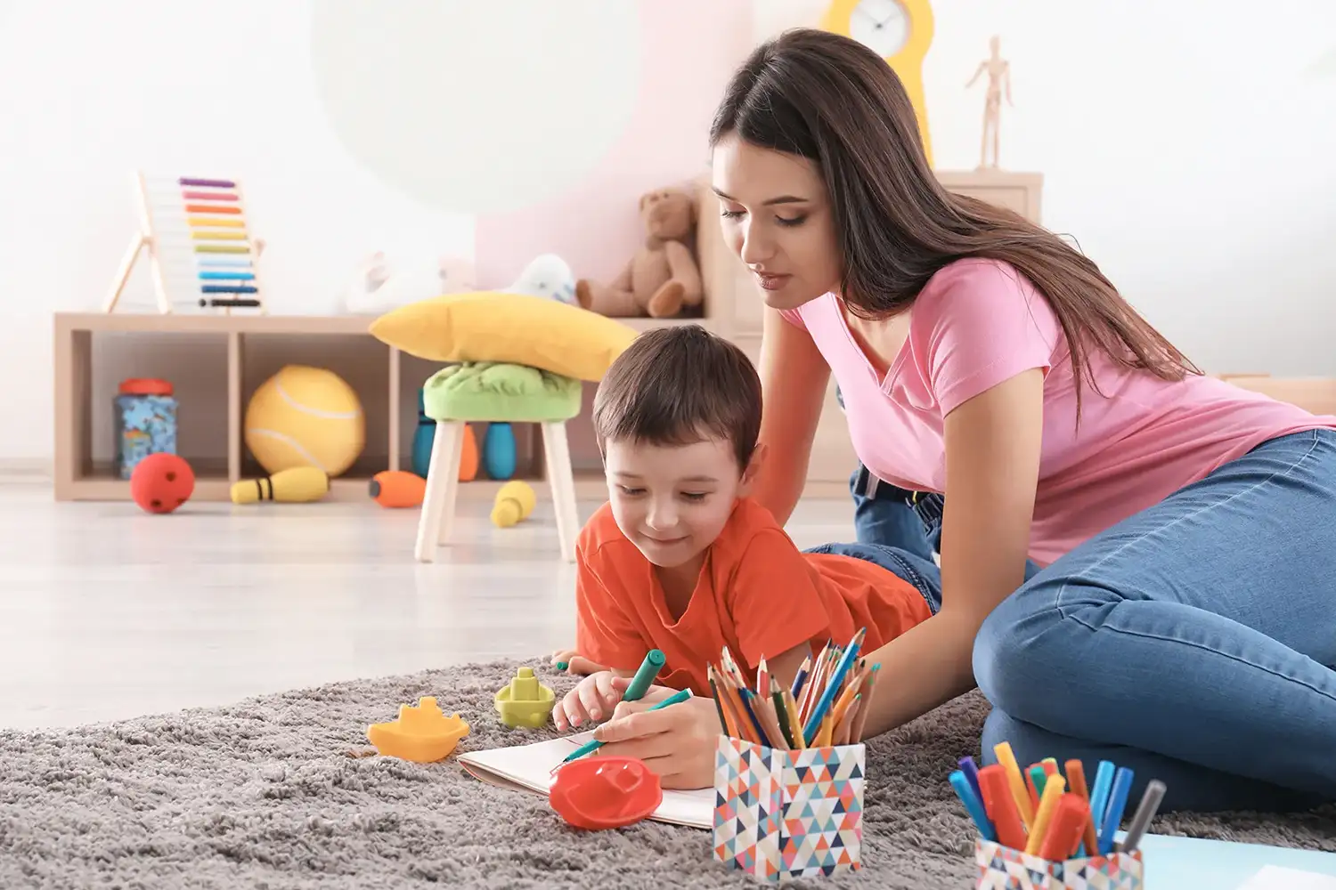 Family with caregiver